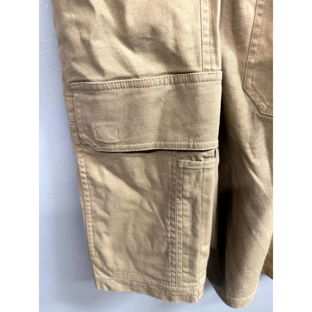 Lincoln Outfitters Cargo Shorts Mens 48 Khaki Stretch Cotton Utility Pockets